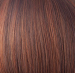 Chestnut. To make this color we have blended a multitude of medium brown red to make an unrivaled chestnut. Chesnut has a subtle twist of color blending slightly lighter towards the ends. It is understated, natural and complements all skin tones.